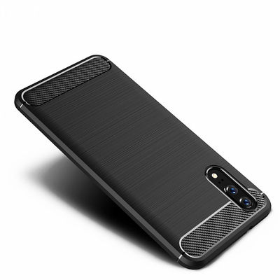 Brush Carbon Fiber Tpu Case For Huawei P20 Case Tpu Back Cover