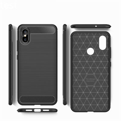 For Xiaomi Mi 8 Explore Tpu Silicone Case Carbon Fiber Brush Cell Phone Cover