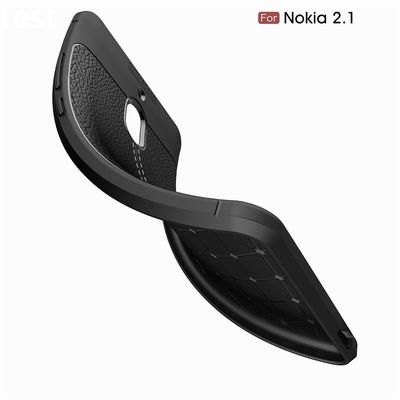 Litchi texture silicone phone case for Nokia 2.1