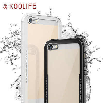 Hot selling Tempered glass back cover phone case for iPhone SE case