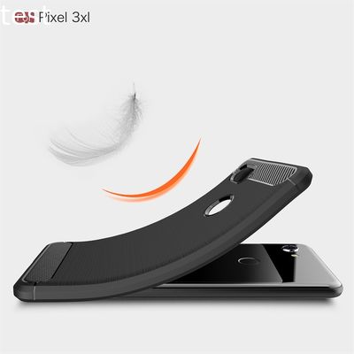 carbon fiber silicone phone case for Google pixel 3xl