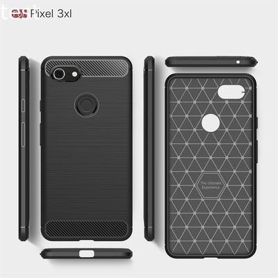 carbon fiber silicone phone case for Google pixel 3xl