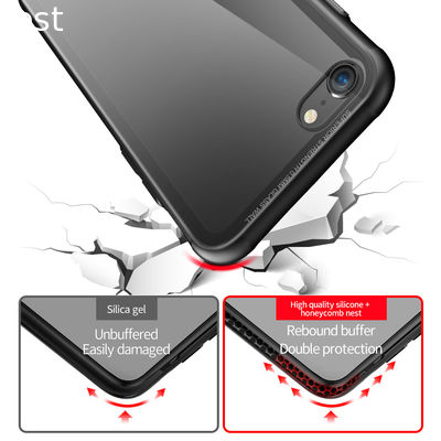 Clear tempered glass + tpu phone cover for Iphone 7