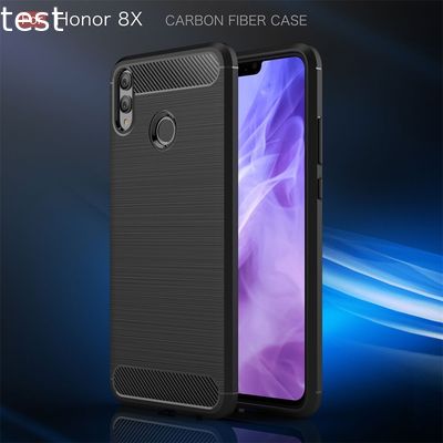 Carbon Fiber Soft TPU Silicone Phone Case For Huawei Honor 8x