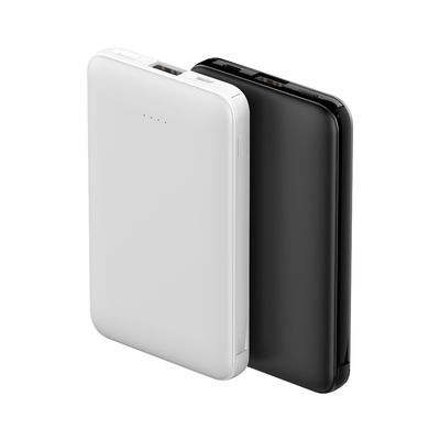 Portable credit card sized power bank built in cable for iphone and android and type-c