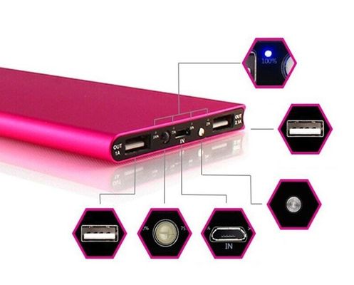 Custom logo portable Power Banks 10000MA Slim Power Bank for mobile phone