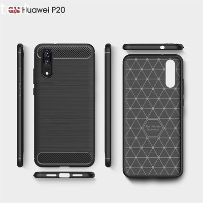Brush Carbon Fiber Tpu Case For Huawei P20 Case Tpu Back Cover