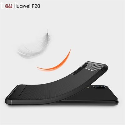 Brush Carbon Fiber Tpu Case For Huawei P20 Case Tpu Back Cover