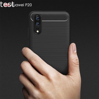 Brush Carbon Fiber Tpu Case For Huawei P20 Case Tpu Back Cover
