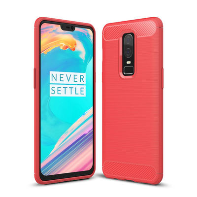 Brush Cover For Oneplus 6 Tpu Black Case Cover Carbon Fibre Phone Case