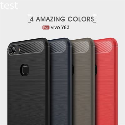 Carbon Fiber Brushed Soft Tpu Phone Back Cover Case For Vivo Y83