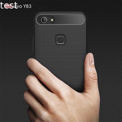 Carbon Fiber Brushed Soft Tpu Phone Back Cover Case For Vivo Y83