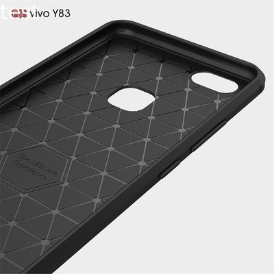 Carbon Fiber Brushed Soft Tpu Phone Back Cover Case For Vivo Y83