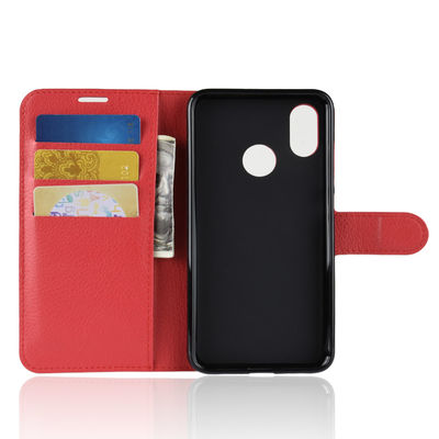 Lichee Leather Pattern Cell Phone Case Cover For Xiaomi Mi 8 Back Case