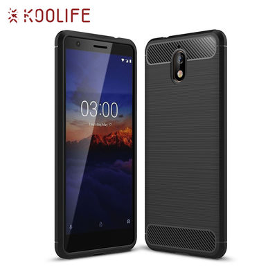 carbon fiber silicone phone case for Nokia 3.1
