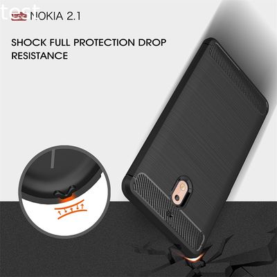 Carbon Fiber Silicone TPU Case Cover For Nokia 2.1