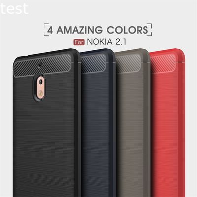 Carbon Fiber Silicone TPU Case Cover For Nokia 2.1