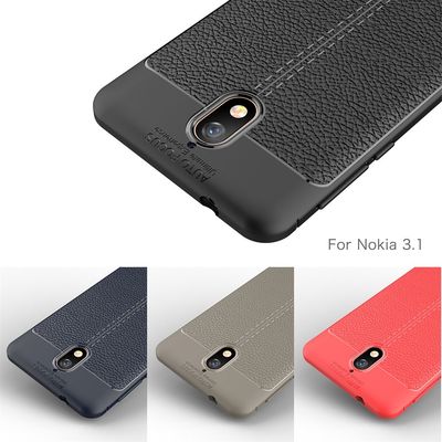 TPU Lichee Pattern Mobile Phone Case Back Cover For Nokia 3.1