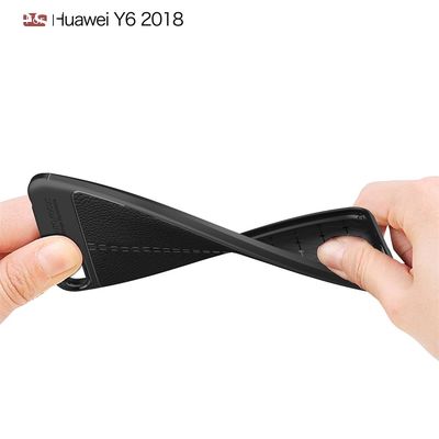 Litchi texture silicone phone case for Huwawei Y6 2018