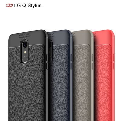 Litchi texture silicone phone case for LG Q Stylus