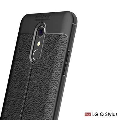 Litchi texture silicone phone case for LG Q Stylus