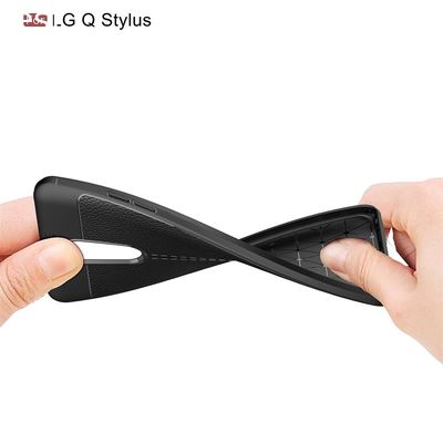 Litchi texture silicone phone case for LG Q Stylus