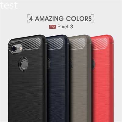 Popular Style Carbon Fiber Brush Back Cover Case For Google Pixel 3