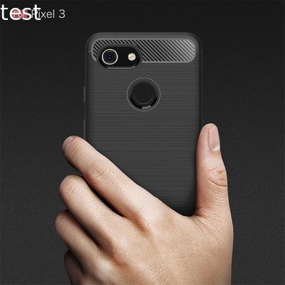 Popular Style Carbon Fiber Brush Back Cover Case For Google Pixel 3