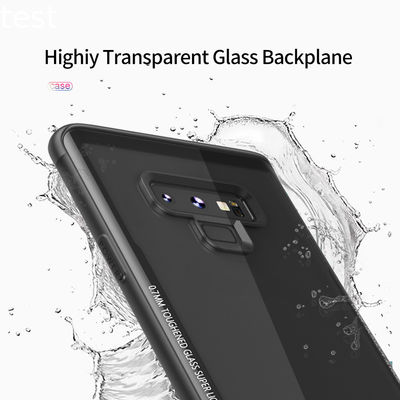 Custom Tempered Glass Phone Cases With TPU Bumper For Note 9 Protective Cover