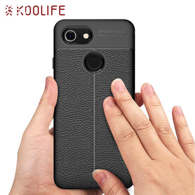 Litchi texture silicone phone case for Google Pixel 3