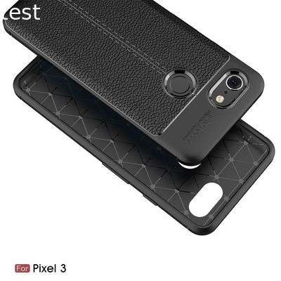 Litchi texture silicone phone case for Google Pixel 3