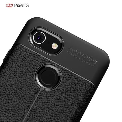 Litchi texture silicone phone case for Google Pixel 3