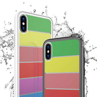 For Iphone x Case Colorful Tpu Tempered Glass Mobile Phone Cases Cover