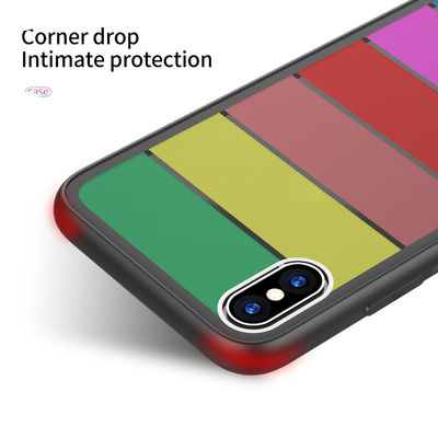 Rainbow tempered glass cases for iPhone X
