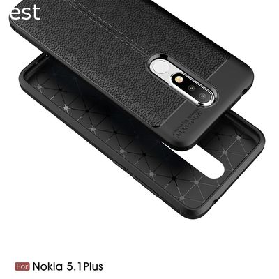 Litchi Pattern Soft Shockproof Tpu Phone Case for Nokia 5.1 Plus