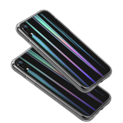2 in 1 Colorful Tempered Glass Mobile Phone Cover Case For IPhone Xr