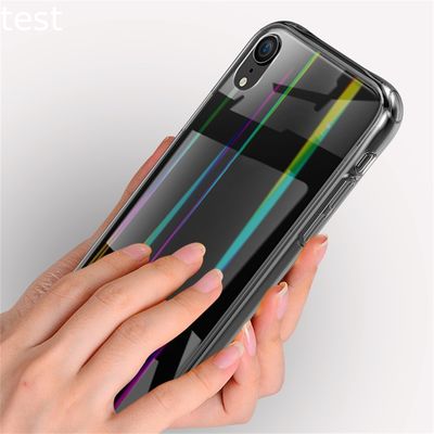 2 in 1 Colorful Tempered Glass Mobile Phone Cover Case For IPhone Xr