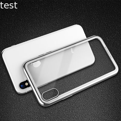 New Product Tpu And Tempered Glass Back Cover Case For Iphone X