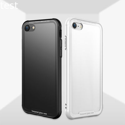 Clear tempered glass + tpu phone cover for Iphone 7