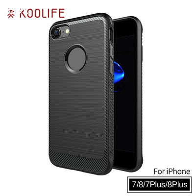 Hot selling silicone case phone cover carbon fiber case for iPhone 8 plus case