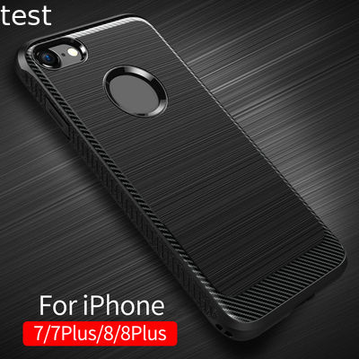 Hot selling silicone case phone cover carbon fiber case for iPhone 8 plus case