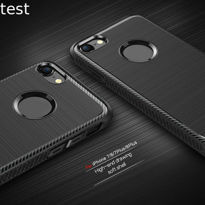 Hot selling silicone case phone cover carbon fiber case for iPhone 8 plus case