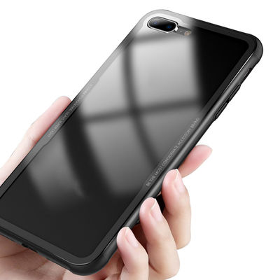 Hot selling Tempered glass back cover phone case for iPhone 8 plus case