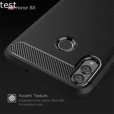 Carbon Fiber Soft TPU Silicone Phone Case For Huawei Honor 8x