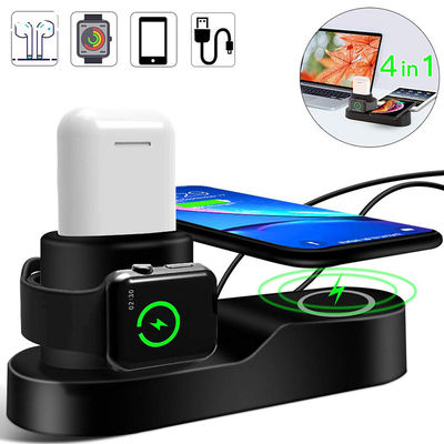 2019 QI wireless charger Stand for iPhone Airpods Apple Watch Charger Dock Station Charge for iWatch 1 2 3 4 Wireless Charging