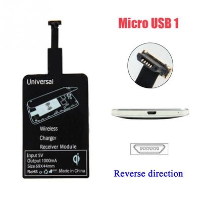 2019 Wholesale price universal Qi standard wireless charger receiver for iphone Android micro usb Type A Type B Type C receivers