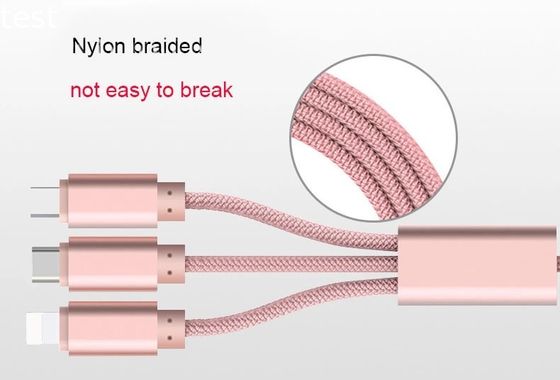Factory Wholesale 2A 3 In 1 Usb Cable For iPhone Mobile Phone Cables Type C Micro Charging cable Microusb USB cable