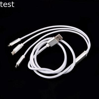 Factory Wholesale 2A 3 In 1 Usb Cable For iPhone Mobile Phone Cables Type C Micro Charging cable Microusb USB cable
