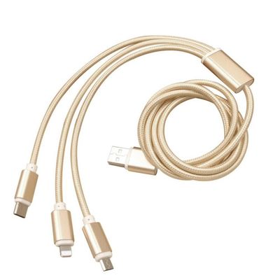 Factory Wholesale 2A 3 In 1 Usb Cable For iPhone Mobile Phone Cables Type C Micro Charging cable Microusb USB cable