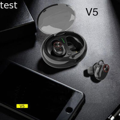 2019 new Hot sell V5 TWS sports wireless earphones V4.2 mini Bluetooth earbuds with charging case for iphone for samsung android